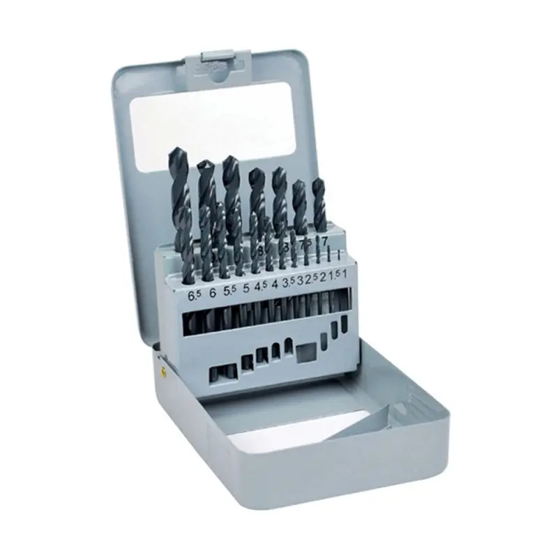 Soldes Coffret métallique 19 forets métaux HSS taillés meulés Ø1 à 10mm - Riss