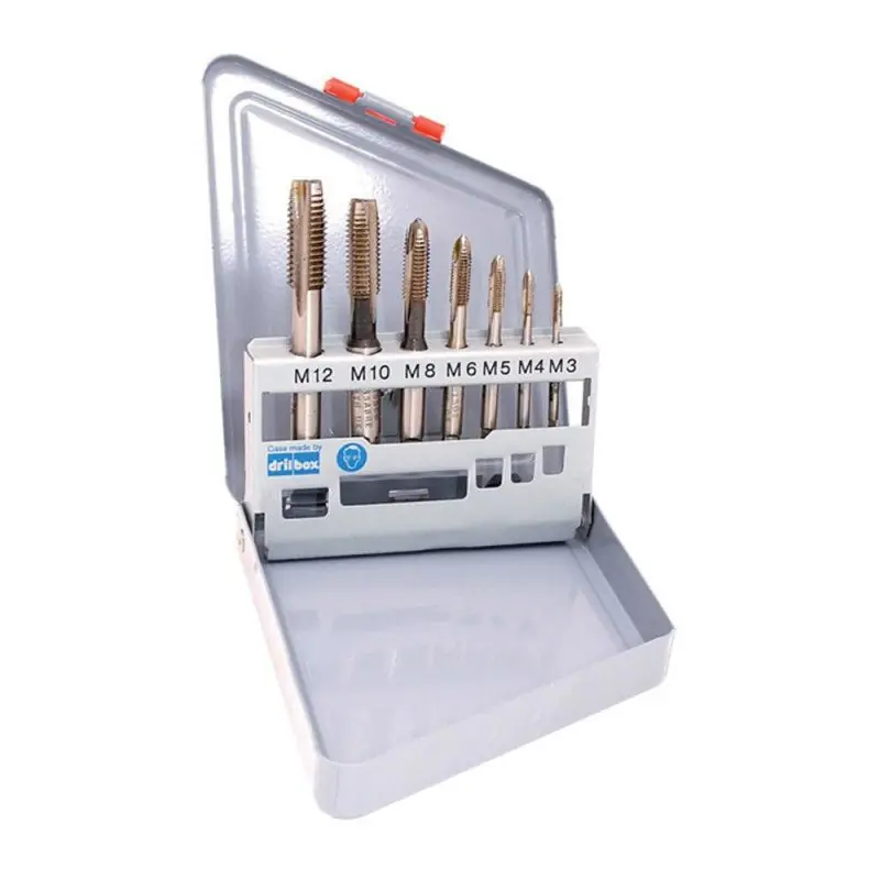 Commander Vite Coffret métallique 7 tarauds machine HSS M3/ M4 / M5 /M6 /M8 / M10 / M12 - Riss