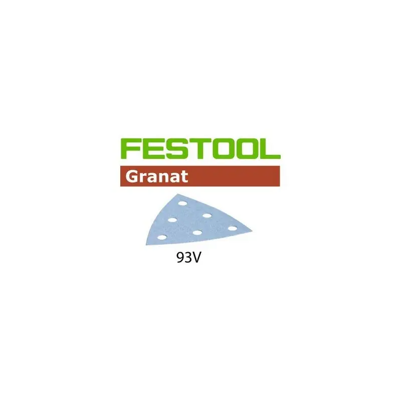 Abrasif - FESTOOL 497392 - delta 93x93 mm - grain 80 - Bte 50 Commander Vite